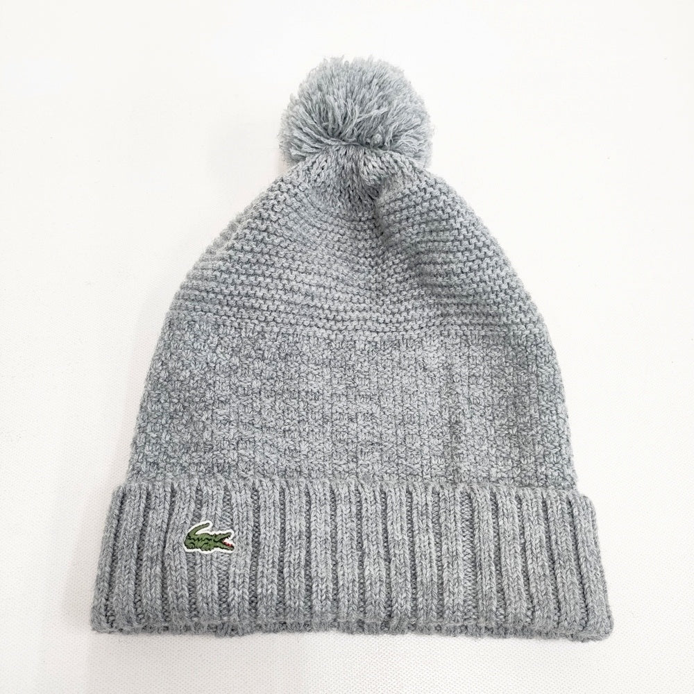 litmus パール付きグレーのニット帽 litmus パール付きグレーのニット帽 litmus パール付きグレーのニット帽