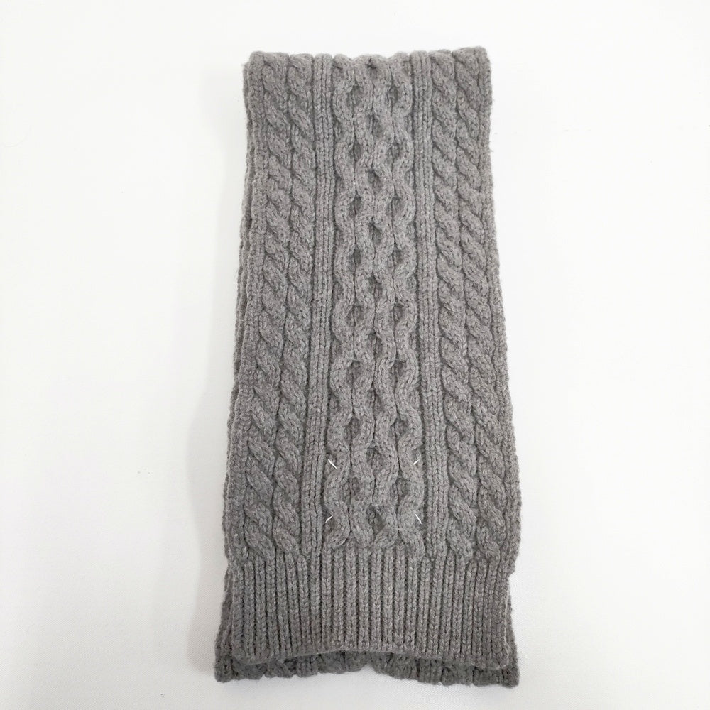 Maison Martin Margiela ケーブル ウール マフラー グレージュ メンズ メゾンマルタンマルジェラ【中古】5-1202T◎ Maison Martin Margiela ケーブル ウール マフラー グレージュ メンズ