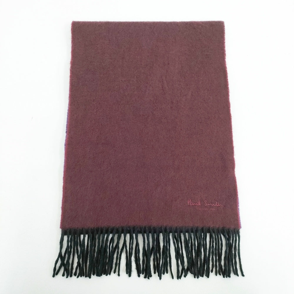 PAUL SMITH COLLECTION イギリス製 カシミヤマフラーフリンジ