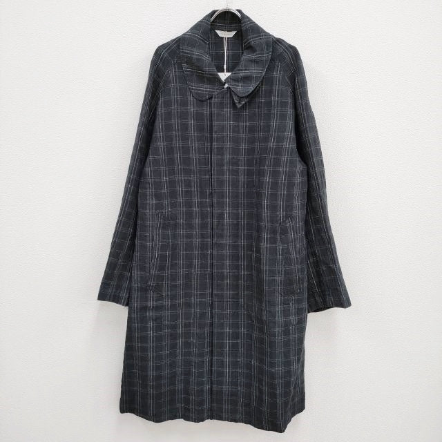 ARTS&SCIENCE 未使用品 Balmacaan coat バルマカーン 0221-U1005-1126 ステンカラーコート 濃紺 レ