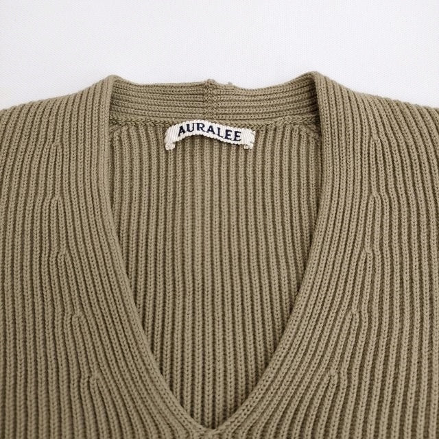 AURALEE Vネック リブ SUPER FINE WOOL RIB KNIT P/O A6AV06RK サイズ0 セーター ニット ベー –  ブランド古着の専門店gee,jee（ジージー）