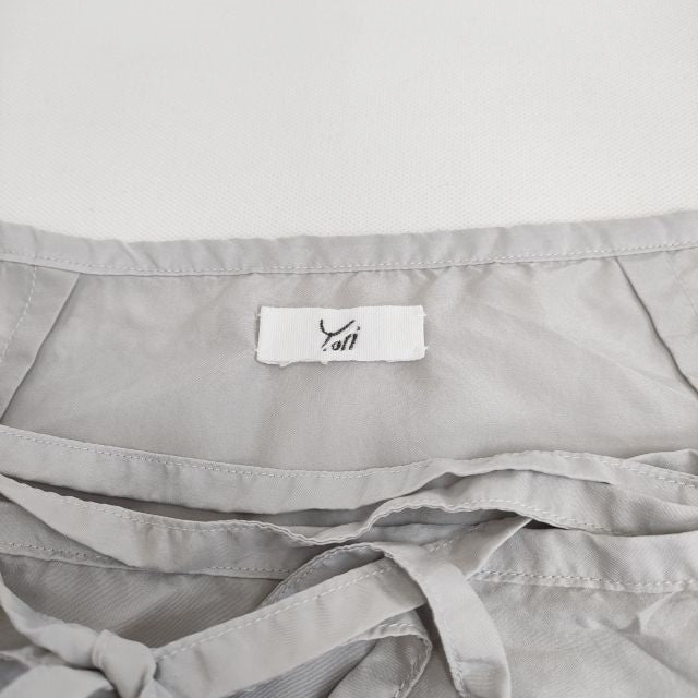 Yoli Silk wrap skirt 定価40700円 ラップスカート YL-SK01 サイズ1 ロングスカート ライトグレー レディー