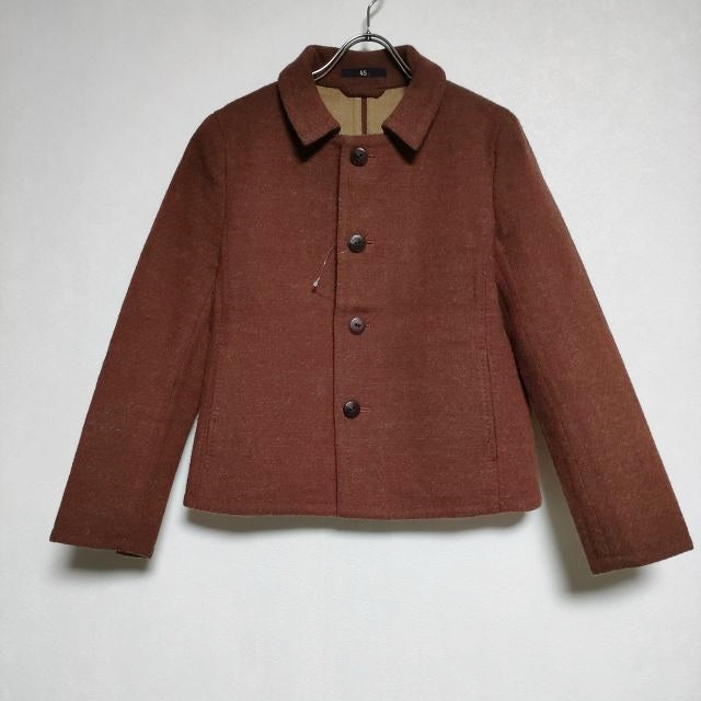 45R フォーティーファイブアール カジュアルジャケット レディース 【古着】【中古】 45R/45rpm サイズ2 ウール カルゼ二重織 ジャケット ワインレッド
