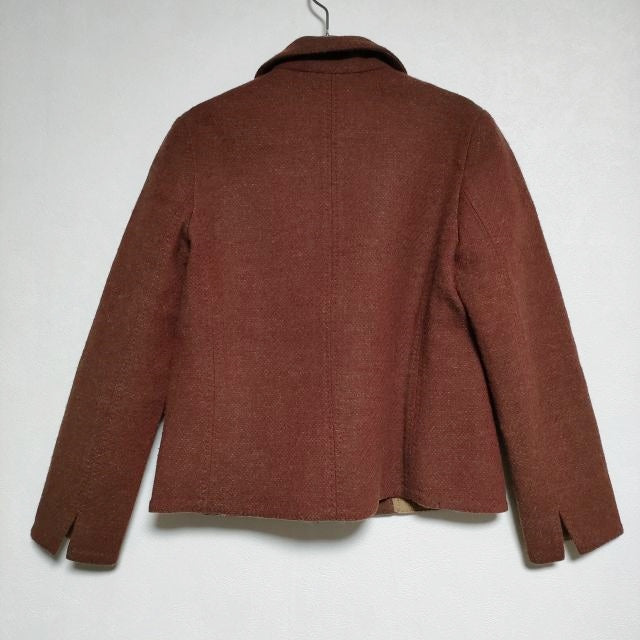 45R/45rpm サイズ2 ウール カルゼ二重織 ジャケット ワインレッド