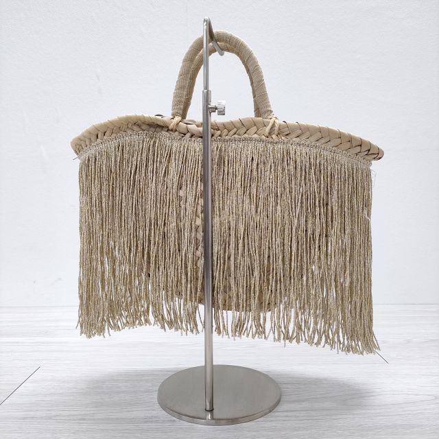 Caterina Bertini フリンジショルダーバッグ Caterina Bertini Women's Woven Shoulder Bag, Natural/19/37, Tan