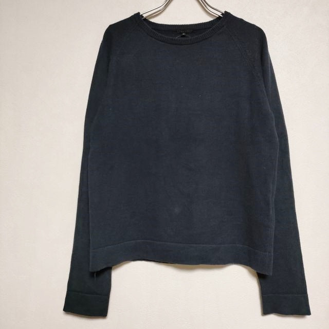 R&D.M.Co- エルボーパッチ コットンカシミヤ セーター ニット ネイビー