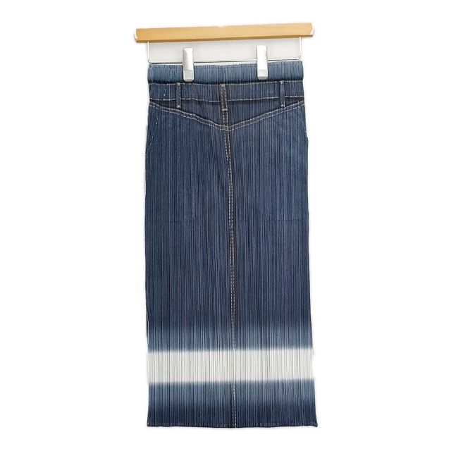 プリーツプリーズ　転写デニム風ロングスカート　5 プリーツプリーズ 転写デニム風ロングスカート 5