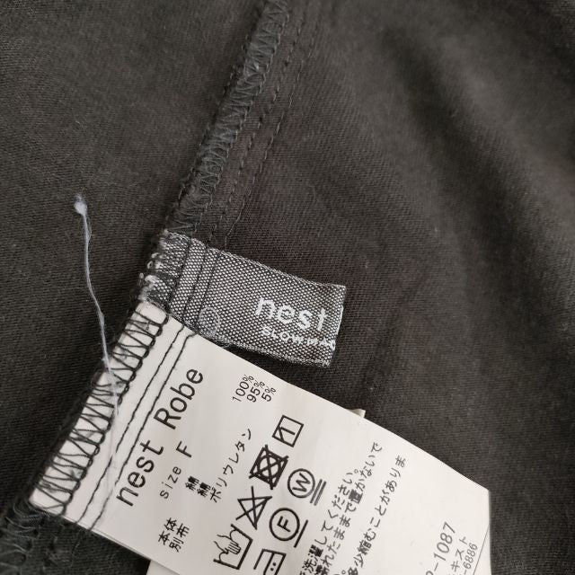 nest Robe 近年モデル 度詰天竺 ノースリーブコクーンワンピース nest Robe 度詰天竺ノースリーブコクーンワンピース 01202-1087