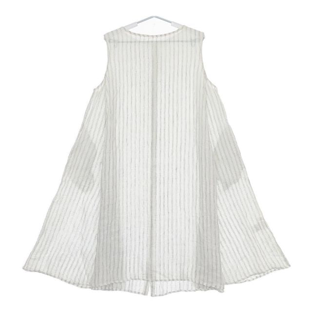 ネストローブ nest Robe リネンガーゼストライプスリーブレスワンピース 01202