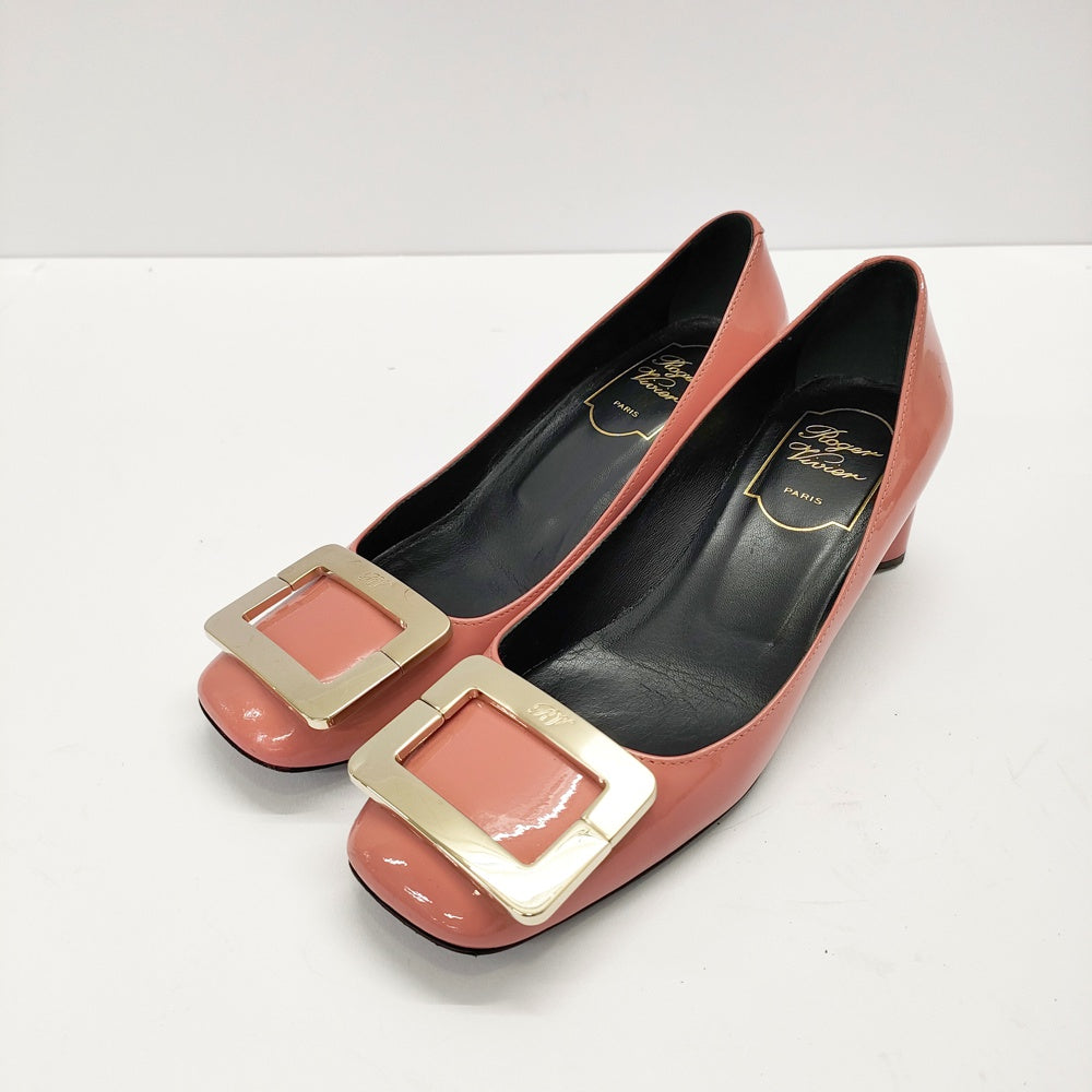 Roger Vivier エナメル チャンキーヒール サイズ34 1/2 パンプス 