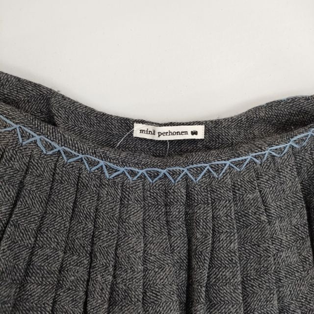 mina perhonen ra5876 odyssey ウールコットン 刺繍 スカート