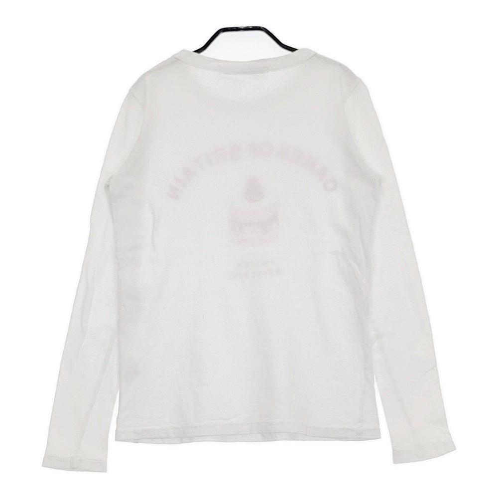 R&D.M.Co- CAKES OF BRITAIN フロッキープリント 長袖Ｔシャツ カットソー ロンＴ ホワイト オールドマンズテーラー 5-0511M 259348 R&D.M.Co- CAKES OF BRITAIN フロッキープリント 長袖Tシャツ