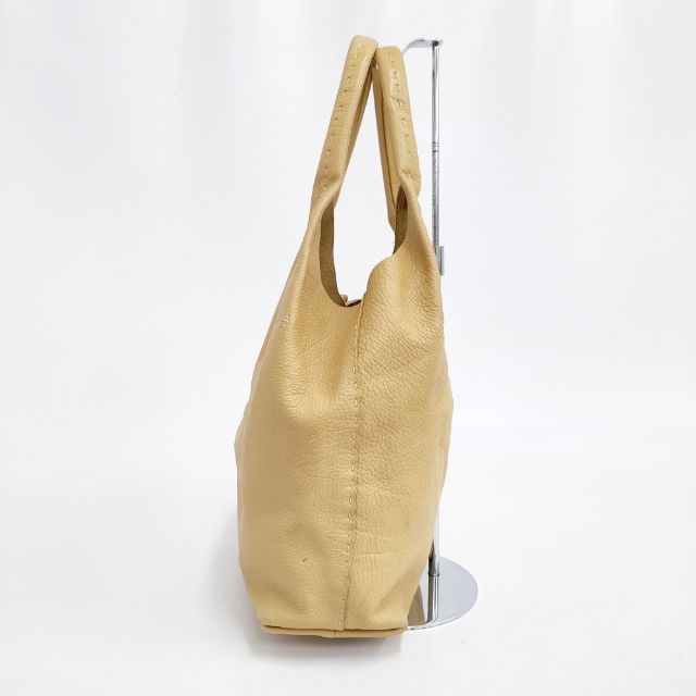 HENRY BEGUELIN レザー オミノ刺繍 トートバッグ ベージュ系