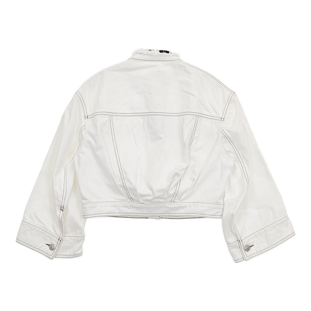dries van noten クロップドジャケット 34 DRIES VAN NOTEN ノーカラー クロップド丈 71-07-61-07010