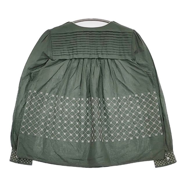 タグ付新品未使用 mina perhonen ブラウス 丸襟 レース 刺繍 mina perhonen flower beads エンブロイダリーブラウス zs1125 刺繍