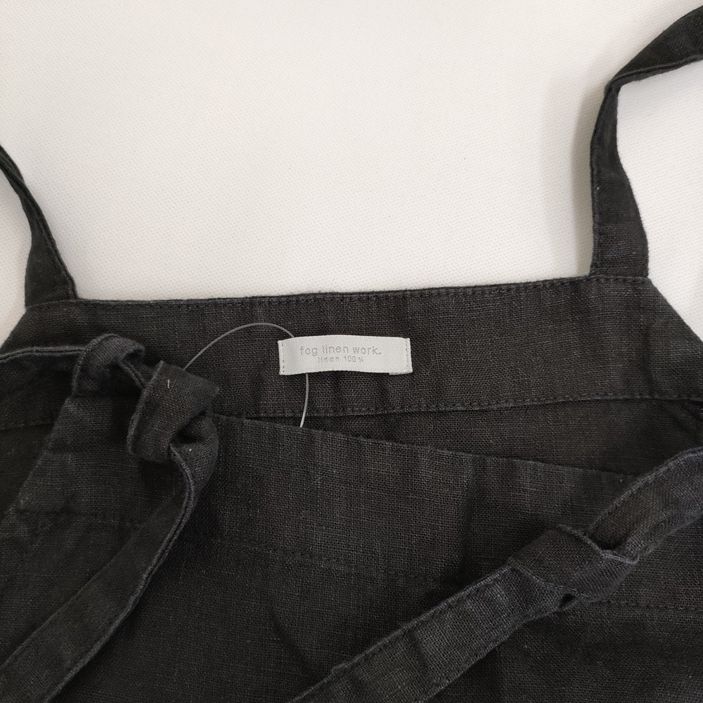 c*m様 fog linen work リネンサロペット　リトアニア製　ブラック fog linen work リンサロペット RIN SALOPETTE リトアニアリネン