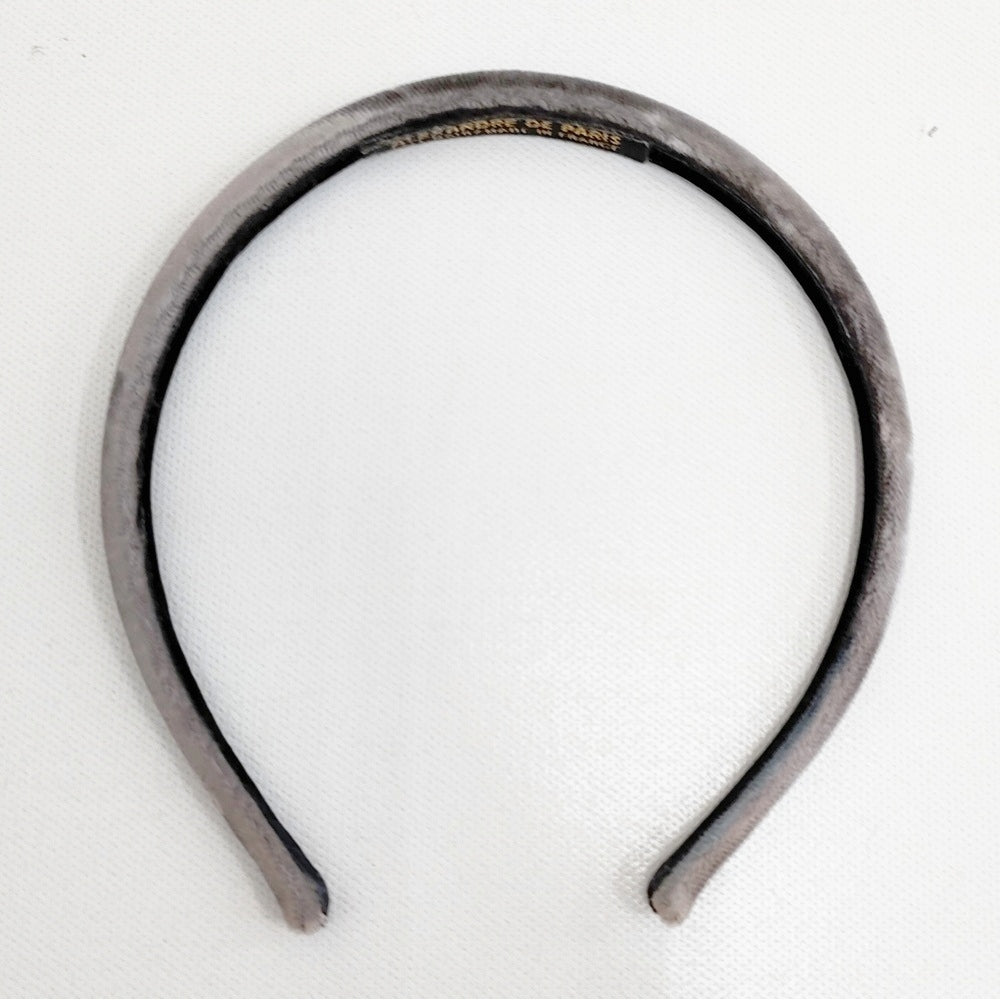Alexandre De Paris ベルベット カチューシャ ヘアアクセサリー グレー