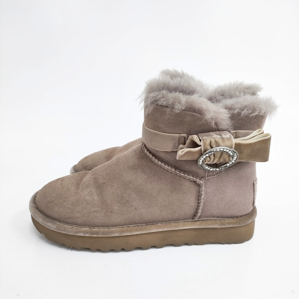 UGG W KARLIE BROOCH スワロフスキー リボン サイズ23cm ムートン