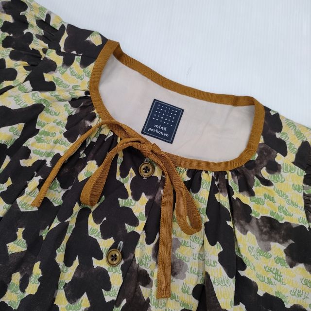 mina perhonen fir tree na3585 コットン 36 ワンピース イエロー