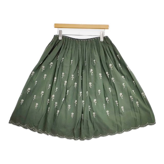 mina perhonen ハッピーカモフラージュ　スカート　中古品　38サイズ mina perhonen wa5104 etude 刺繍 定価59400円 サイズ38 手織り