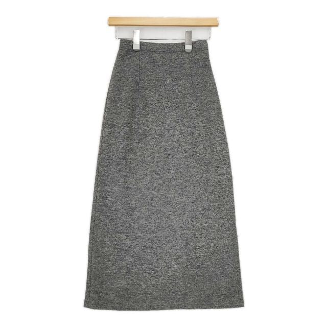 ヨーガンレール　JURGEN LEHL　グレー筒型変形スカート JURGEN LEHL J0144US531 ウールシルク ロングスカート グレー