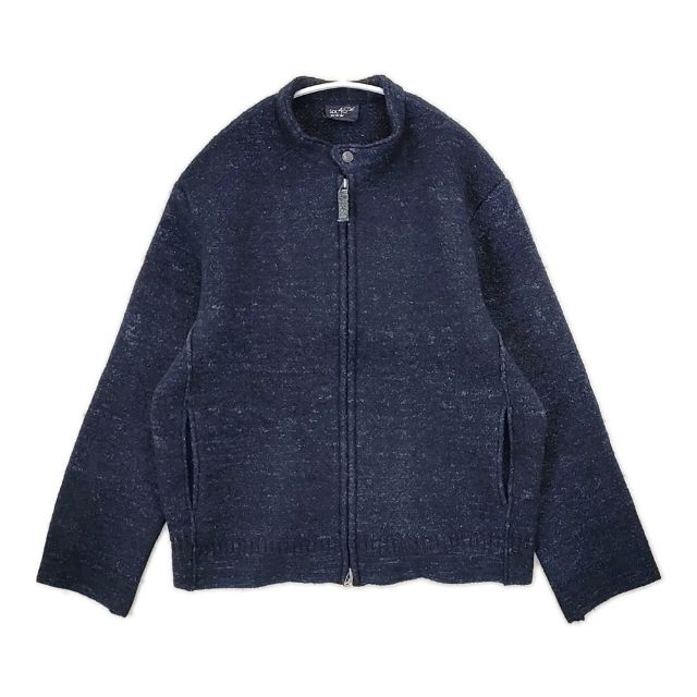 45R/45rpm 縮絨メルトンの908ライダース サイズ3 定価74800円 ニット ブルゾン ネイビー レディース フォーティーファイブアールピーエム【中古】5-1119T∞ 45R/45rpm 縮絨メルトンの908ライダース サイズ3 定価74800円 ニット