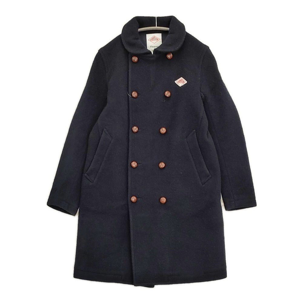 Danton ウールモッサ ラウンドカラーコート サイズ36 コート ネイビー