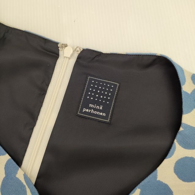 mina perhonen La3417 soda water ノースリーブドレス ウールカシミヤ