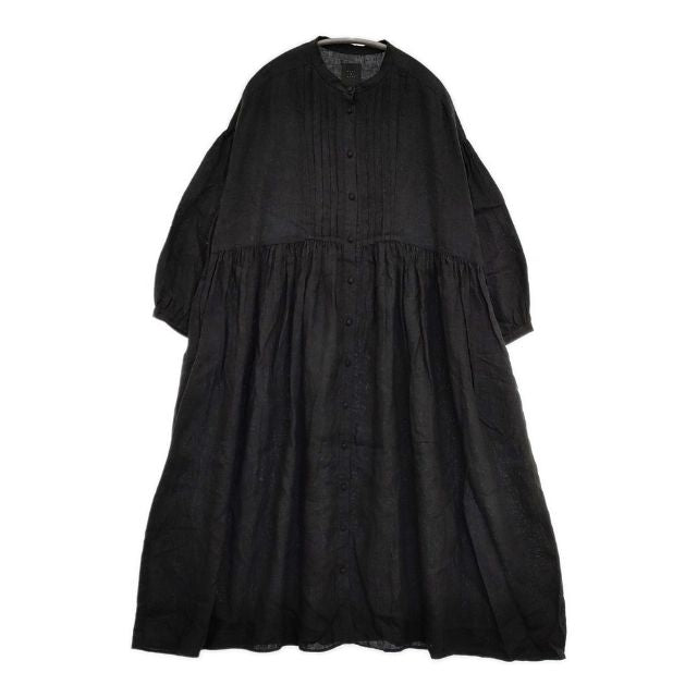 オオカミとフクロウ portom21068 リネン バンドカラー ワンピース