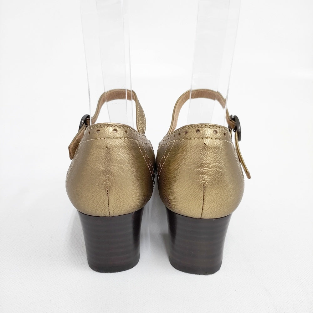 ツモリチサト ウエッジ ストラップ参考 TSUMORI CHISATO WALK ストラップ 22cm パンプス ゴールド レディース