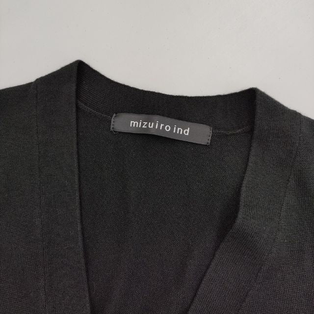 mizuiro-ind Vネックロングベスト 定価19800円 ニットジレ 4-220074