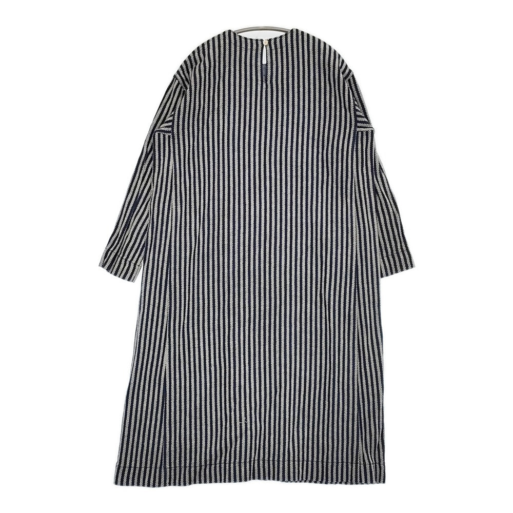 45R/45rpm カルゼヒッコリープルメリア刺繍ワンピース 定価66000円