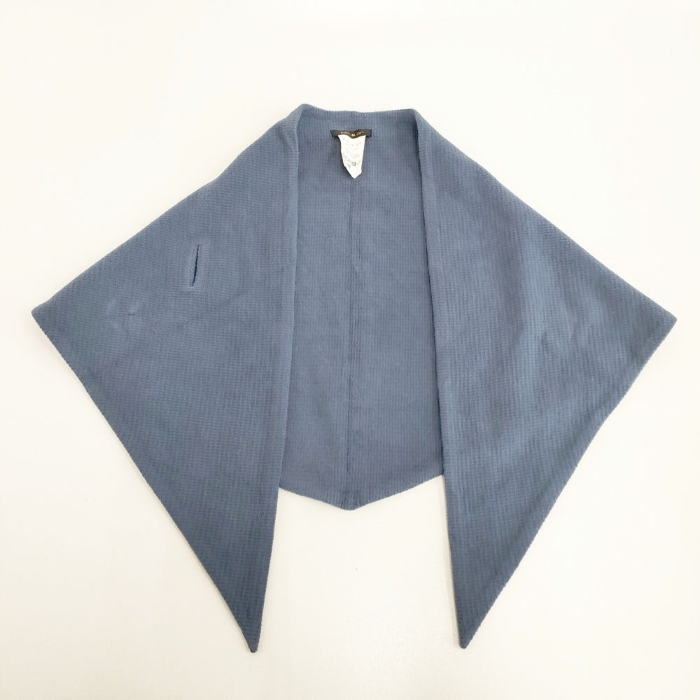 R&D.M.Co- コットンカシミヤブラシワッフルスカーフ ショール ネイビー