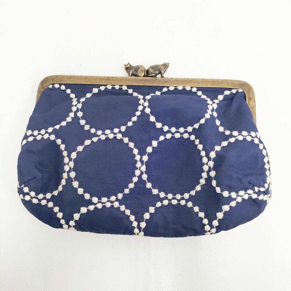 mina perhonen tambourine カドルポーチ がま口 ポーチ ネイビー