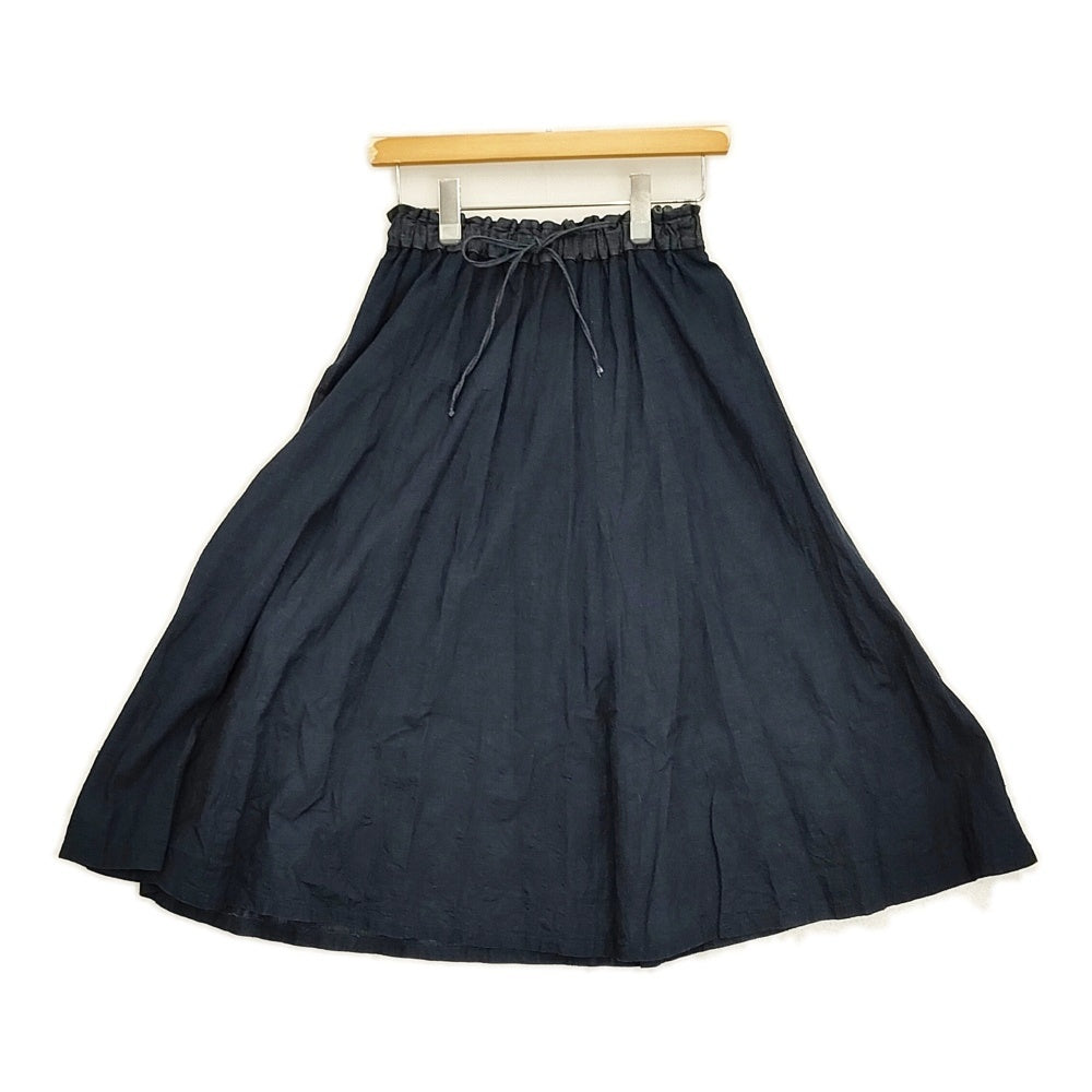 パラスパレス　スカート Pal'las Palace 一位柄刺繍スカート サイズ0 インディゴ ギャザー