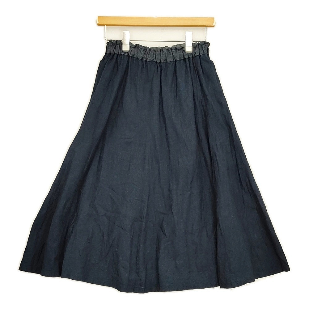着用2回の美品 パラスパレスのインディゴのギャザースカート サイズ0 Pal'las Palace 一位柄刺繍スカート サイズ0 インディゴ ギャザー
