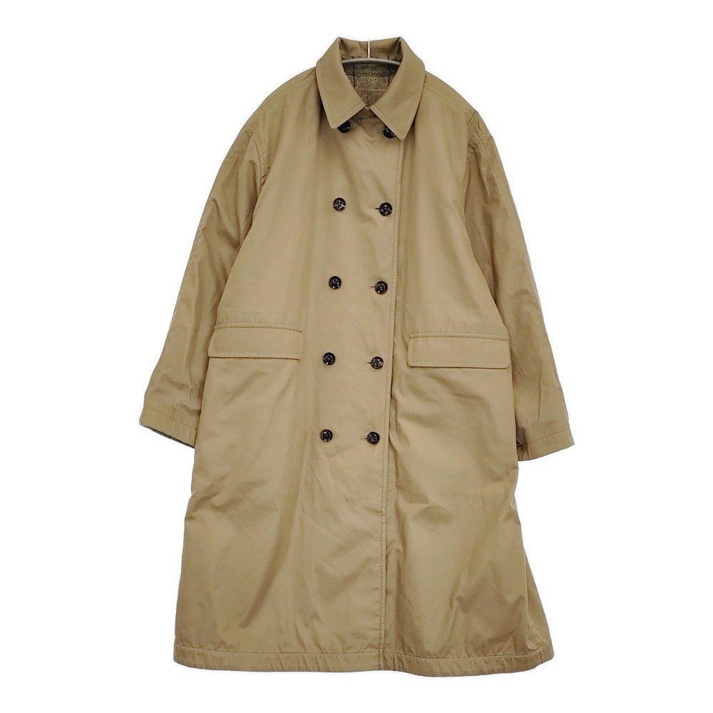 45R/45rpm ギャバ×シェットランドツイードの908リバーシブルコート 定価173000円 24AW ベージュ レディース フォーティーファイブアールピーエム【中古】5-1128T♪ 45R/45rpm ギャバ×シェットランドツイードの908リバーシブルコート