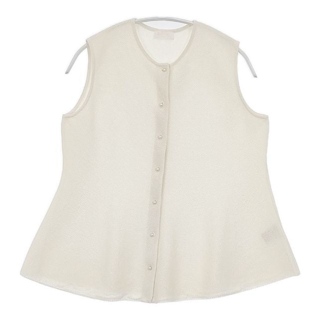 【美品】Ballsey 25ss ベスト パールメッシュコンビ ペプラム BALLSEY パールメッシュコンビ ペプラムプルオーバー 定価23100円