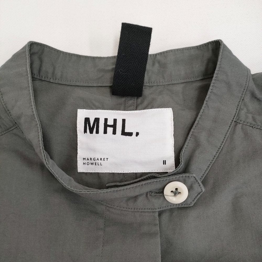 MHL. WASHED COTTON POPLIN DRESS 定価35200円 バンドカラーシャツワンピ サイズ2 ワンピース 24SS グレー レディース エムエイチエル【中古】5-1203M♪ MHL. WASHED COTTON POPLIN DRESS 定価35200円 バンドカラーシャツ