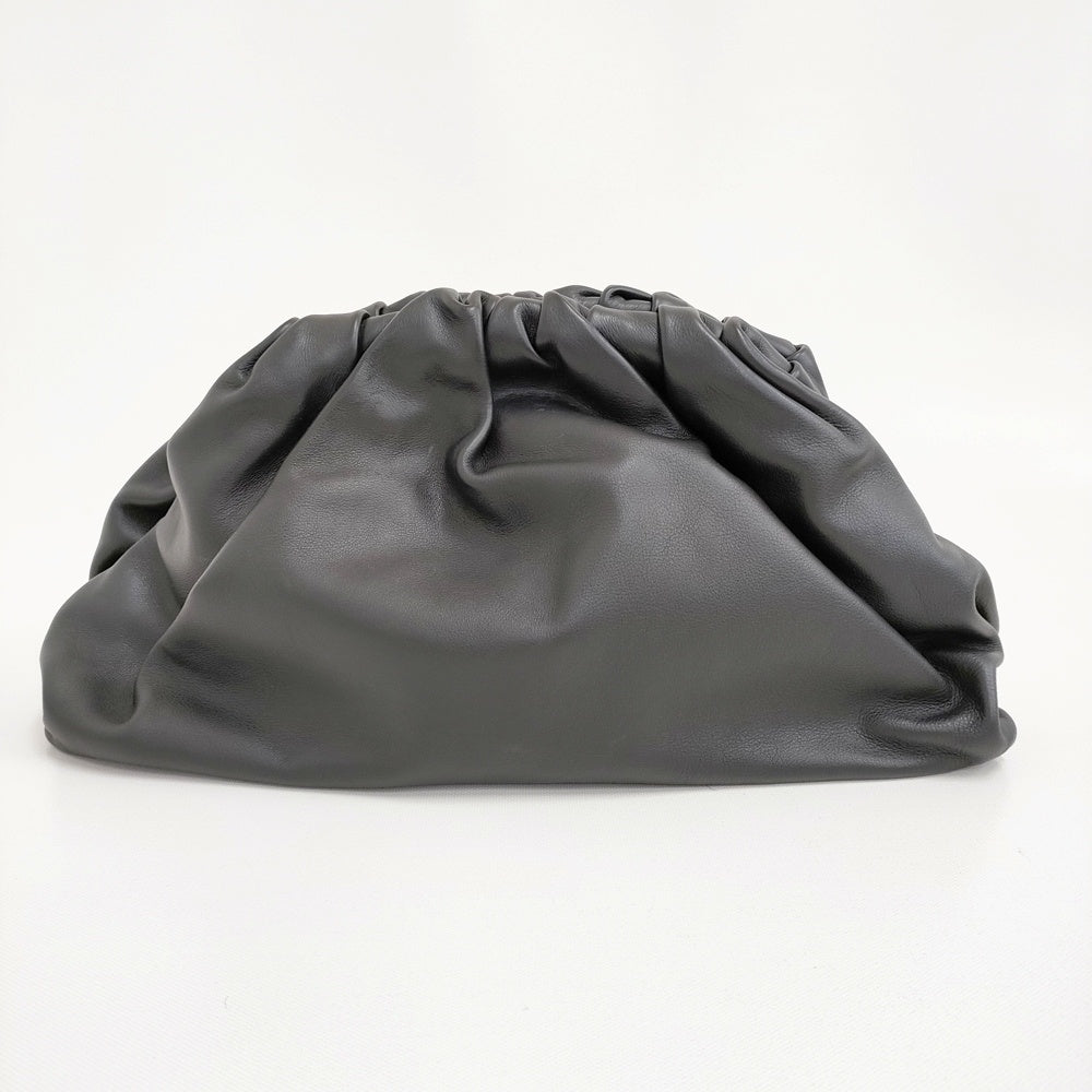 BOTTEGA VENETA レザー がま口 クラッチバッグ ブラック レディース