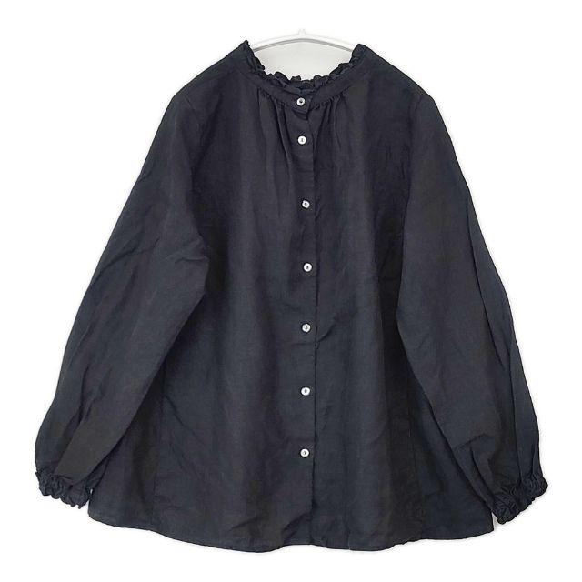 nest Robe リネンスタンドフリルブラウス 01175-1112-14 ブラウス