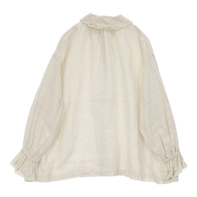 nest Robe リネンレース襟ギャザーブラウス 定価23100円 01223-1233 nest Robe リネンレース襟ギャザーブラウス 定価23100円 01223-1233