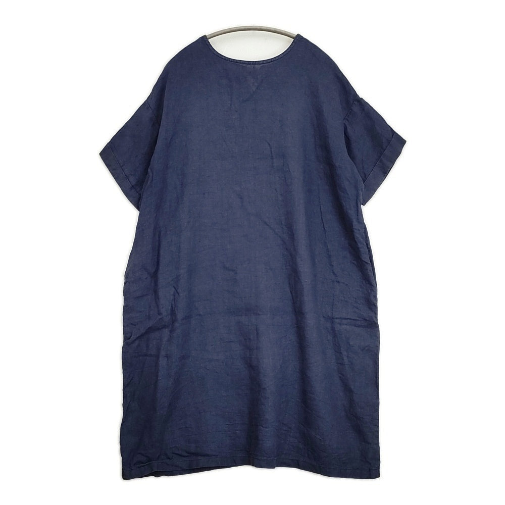 fog linen work リネン リトアニア製 バックリボン 半袖 ワンピース