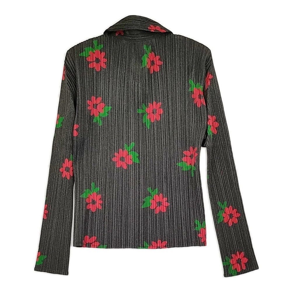 PLEATS PLEASE ISSEY MIYAKE 花柄 プリーツ サイズ3 日本製 ブラウス