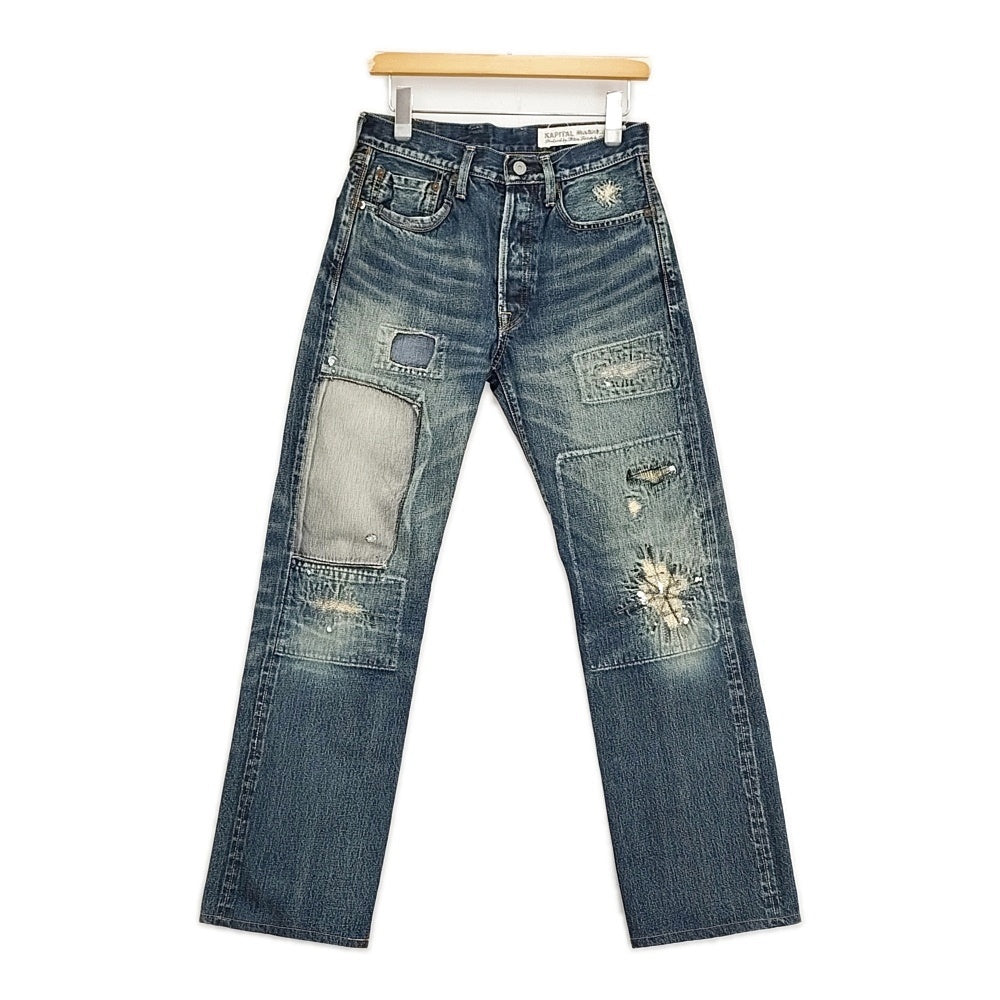 KAPITAL BORO パッチワーク ヴィンテージ加工 サイズ1/S デニムパンツ