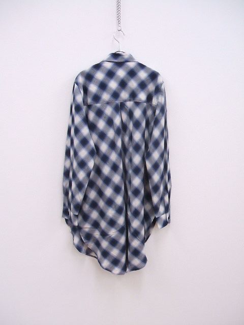 ORIMI NEW GRUNGE LONG SHIRT BL 定価45100円 新品 長袖シャツ ブルー ホワイト メンズ オリミ【中古】2