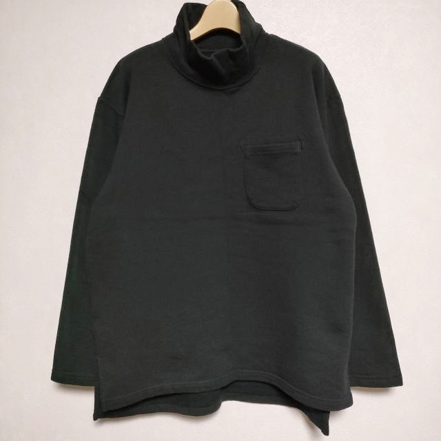 Engineered Garments アメリカ製 ハイネック 長袖Ｔシャツ カットソー ロンＴ ブラック メンズ エンジニアードガーメンツ