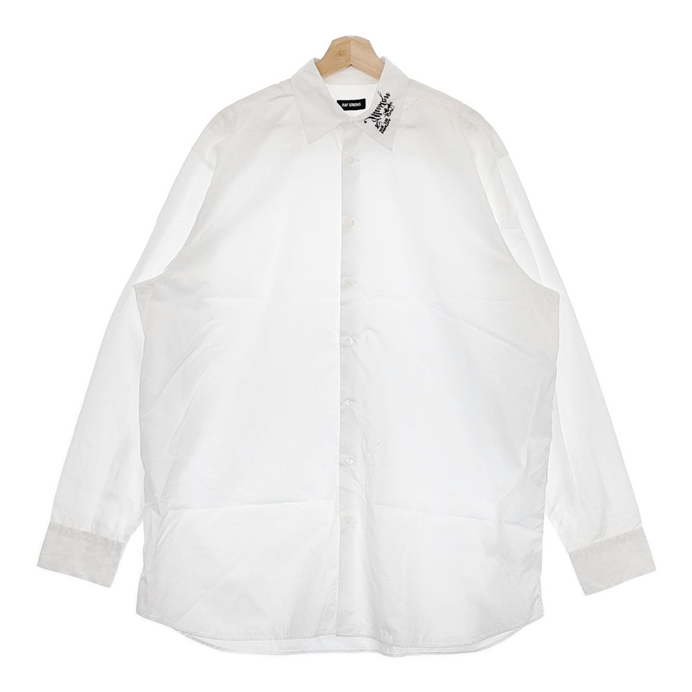 RAF SIMONS Big fit shirt 刺繍オーバーサイズシャツ サイズ46 長袖シャツ ホワイト メンズ ラフシモンズ【中古】4 –  ブランド古着の専門店gee,jee（ジージー）