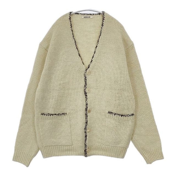 AURALEE Silk Wool Camel Mix Knit Cardigan 定価59400円 A23AC01MK