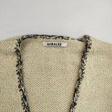 AURALEE Silk Wool Camel Mix Knit Cardigan 定価59400円 A23AC01MK カーディガン 23AW アイボリーミックス メンズ オーラリー【中古】5-1120T∞